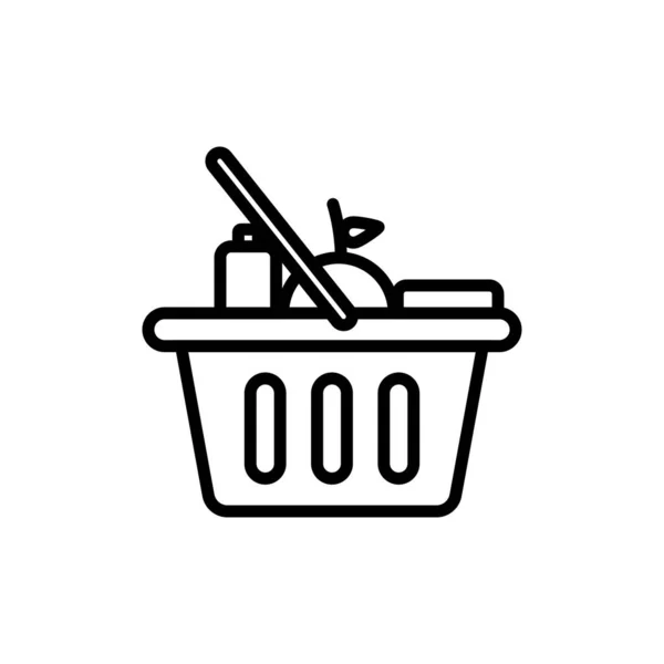 Icono Cesta Del Producto Concepto Compras Vector Sobre Fondo Blanco — Archivo Imágenes Vectoriales