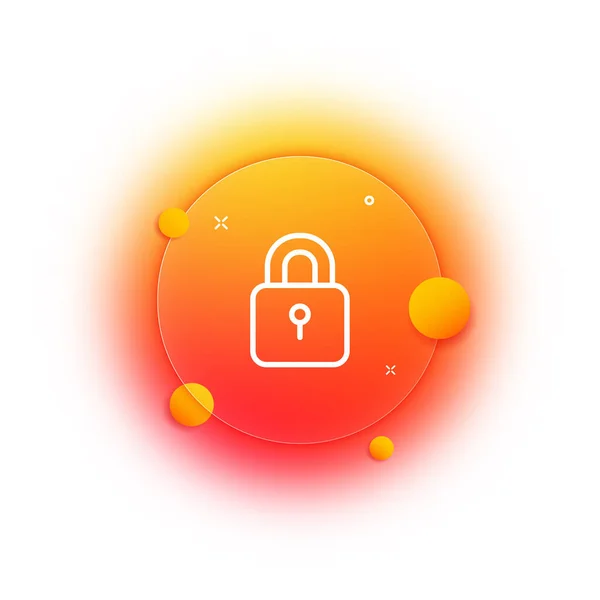 Lock Icon Data Protection Thieves Secret Antivirus Gradient Blur Button — Archivo Imágenes Vectoriales