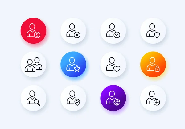 Human Icons Set Worker Completed Task Neumorphism Style Vector Eps —  Vetores de Stock