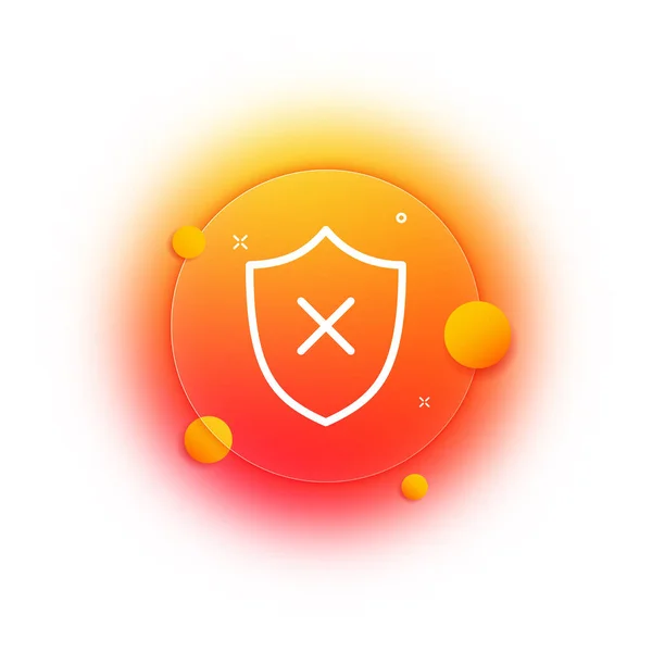 Protection Icon Cross Denial Protection Refusal Help Gradient Blur Button — ストックベクタ