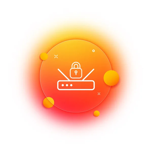 Icône Wifi Avec Mot Passe Protection Site Web Serveur Téléphone — Image vectorielle