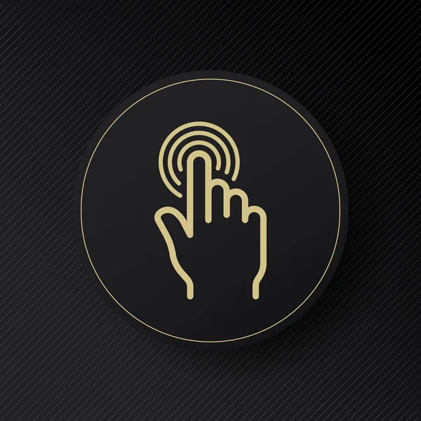 El ikonu. Artır ve azalt. Parmağını tut. El hareketi. El hareketi. Jest hareketi. Zekice kontrol, hızlı tepki. Parmak izi. vektör 10