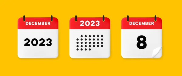 Kalender Icoon December 2023 Dagen Het Concept Van Wachten Een — Stockvector