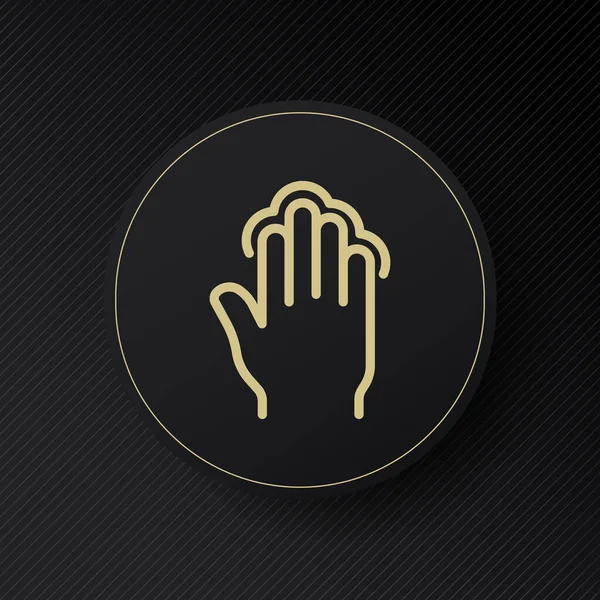 El ikonu. Artır ve azalt. Parmağını tut. El hareketi. El hareketi. Jest hareketi. Zekice kontrol, hızlı tepki. Parmak izi. vektör 10