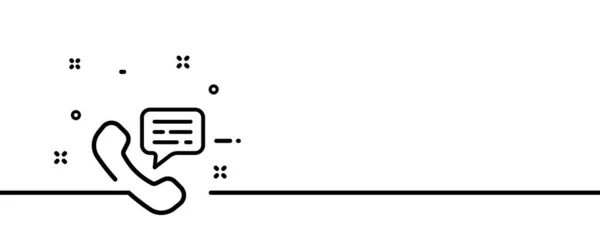 Téléphone Avec Une Icône Ligne Message Combiné Notification Texte Courrier — Image vectorielle