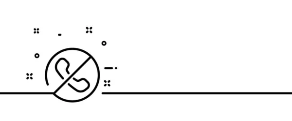 Icono Línea Llamada Rechazada Perdida Llamada Conexión Comunicación Concepto Timbre — Archivo Imágenes Vectoriales