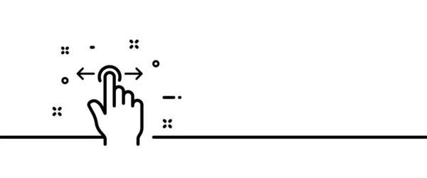 Klicken Sie Auf Das Zeilensymbol Zeiger Hand Mit Pfeil Zeigefinger — Stockvektor