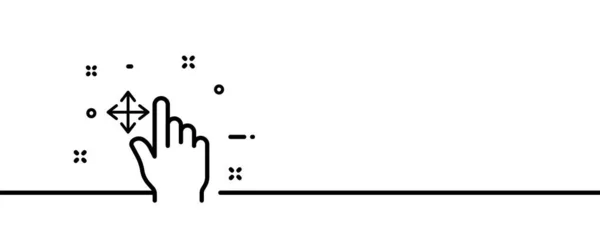 Піктограма Лінії Курсора Рука Долоня Індексний Палець Натисніть Клацніть Збільшіть — стоковий вектор