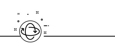 360 derece çizgi simgesi. Bakış açısı, sanal gerçeklik, vr, kullanıcı, oyun, oyuncu, modern, metaevren. Teknoloji konsepti. Tek sıra halinde. İş ve Reklamcılık için vektör satırı simgesi.