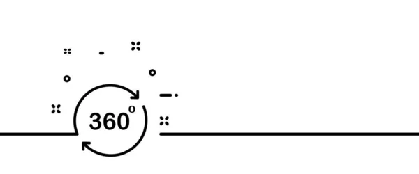 Icono Línea 360 Grados Vista Ángulo Visión Flechas Circulares Usuario — Vector de stock