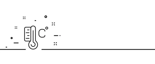 Термометр Іконою Лінії Цельсія Осінь Погодні Умови Фаренгейт Кельвін Пори — стоковий вектор