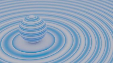 Kusursuz Döngü Hipnotik Arkaplan Mavi Küre, Soyut Arkaplan