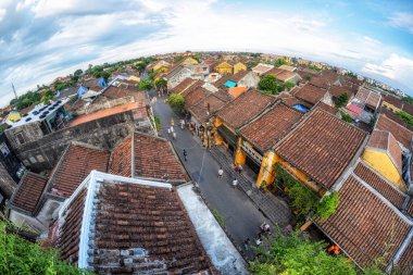 Hoi An Ancient Town viewed from above. Famous UNESCO heritage site in Vietnam