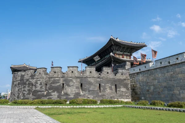 Janganmun Gate Een Van Poorten Hwaseong Fortress Suwon Zuid Korea — Stockfoto