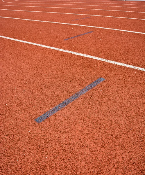 Athletics Track Lane made with orange rubber
