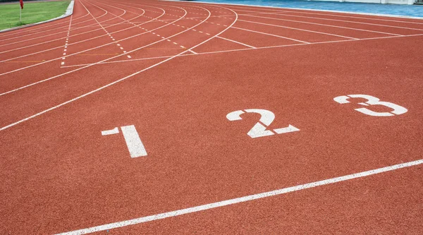 Atletismo iniciar pista Lane — Foto de Stock