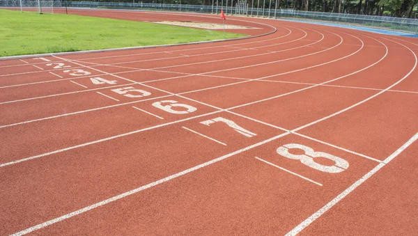 Carril de pista de atletismo — Foto de Stock