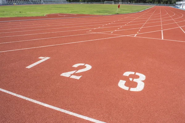 Carril de pista de atletismo — Foto de Stock