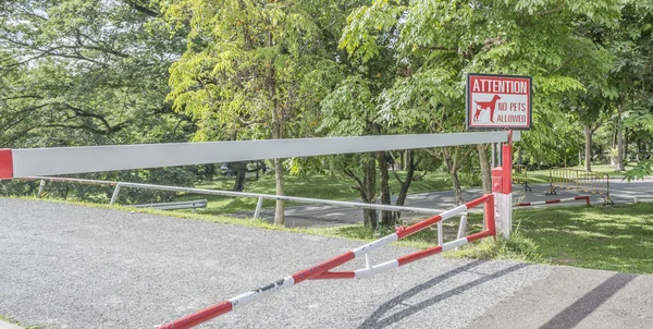 Pets Allowed Sign Gate Park — Stock Photo, Image