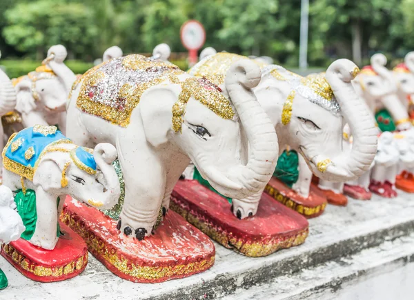 Estátua Elefante Tailandês Templo — Fotografia de Stock