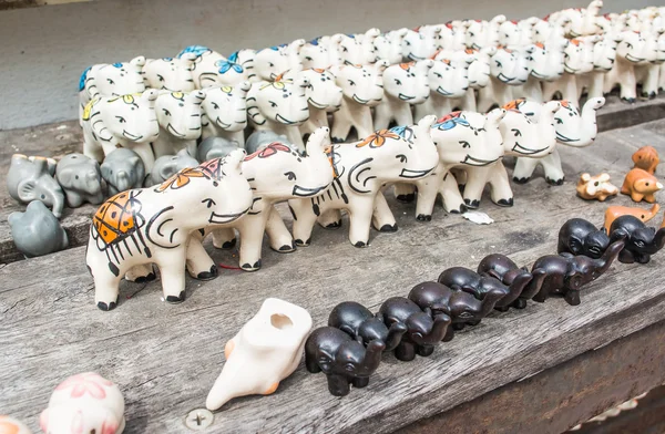 Statue Thai Elephant Temple — Stock Photo, Image