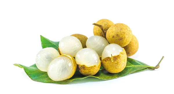 Organic fresh longan isolated picture  on white background — Stock Photo, Image