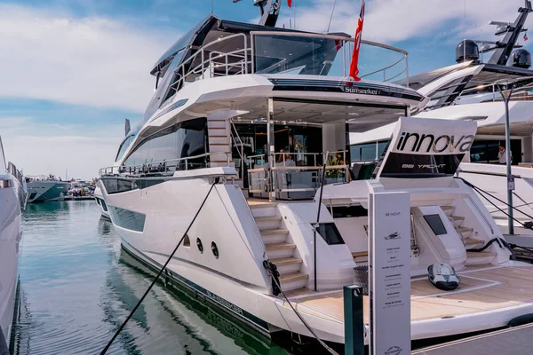 Cannes Frankrike 2021 Årlig Yacht Show Festival Franska Rivieran Den — Stockfoto