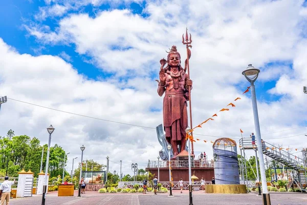 Mauritius Island 2021 Shiva Staty Vid Grand Bassin Templet Världens — Stockfoto