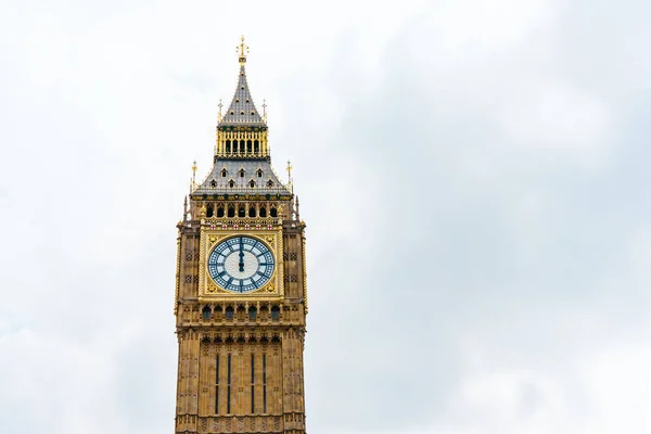 Big Ben London Egyesült Királyság Kilátás Népszerű Londoni Mérföldkő Óratorony — Stock Fotó