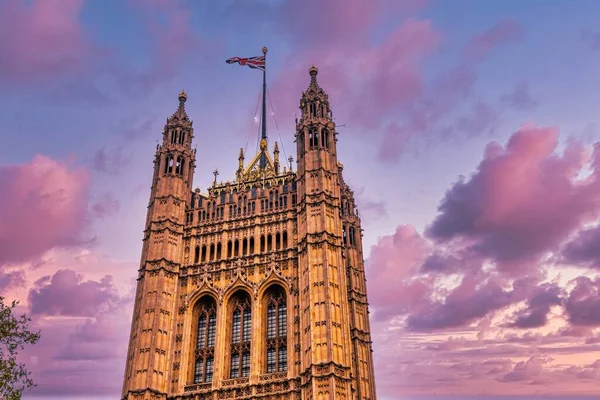 Vista Das Casas Parlamento Londres Margens Tamisa Filtro Artes Especiais — Fotografia de Stock