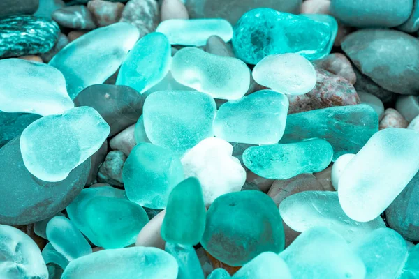 Água Cor Pedras Vidro Fundo Pedras Vidro Cristal Transparente Criatividade — Fotografia de Stock