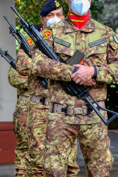 Włoska Marynarka Strzelec Batalionu San Marco Pułk San Marco — Zdjęcie stockowe