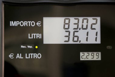 İtalya 'da akaryakıt fiyatlarında rekor artış. Benzin ve mazot litre başına 2 'den fazla. Benzin istasyonu