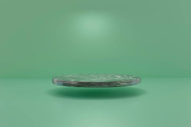 minimal 3d stage podium - green