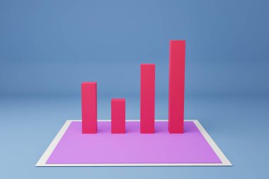 3d-render-stadistic-chart-red