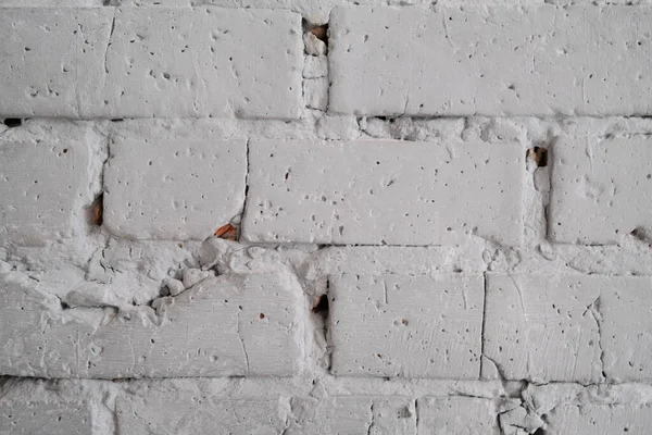 Λευκό τούβλο τοίχο κοντά, τούβλο φόντο λευκό χρώμα — Φωτογραφία Αρχείου