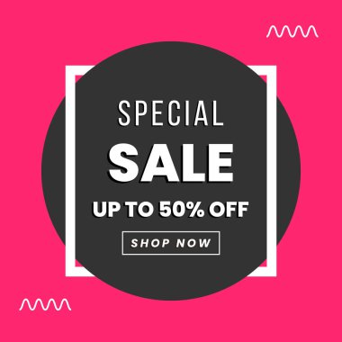 Bir satış afiş şablonunun vektör illüstrasyonu