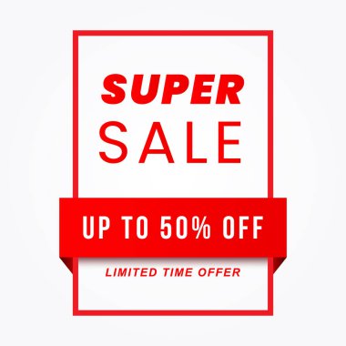 Vektör illüstrasyon satışı afiş şablon tasarımı, büyük satış özel teklifi. Sezon sonu parti geçmişi