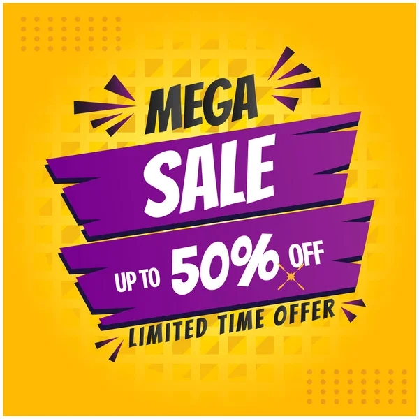 Vektör illüstrasyon satışı afiş şablon tasarımı, büyük satış özel teklifi. Sezon sonu parti geçmişi