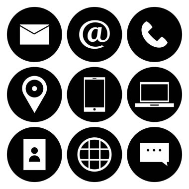 Bizimle Düz Simge Biçimi ile irtibata geç izole edilmiş, renk ve boyut değiştirmesi kolay