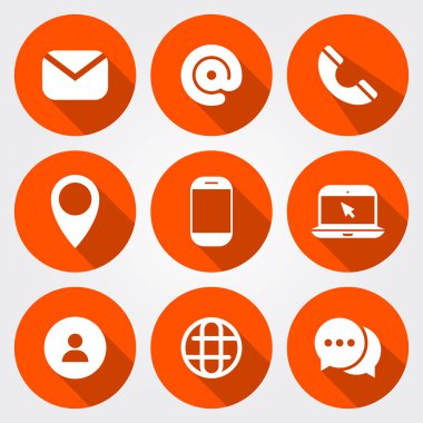 Bizimle Düz Simge Gölgesi Biçimi ile bağlantı kur. Renk ve boyutu kolayca değiştirilebilir.