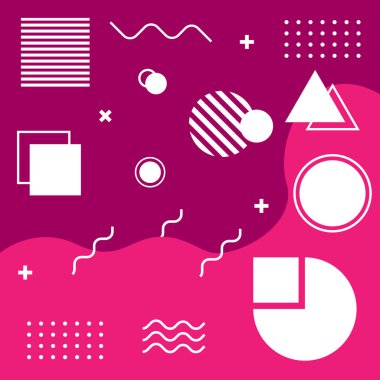 Süslü ve soyut memphis arkaplanı