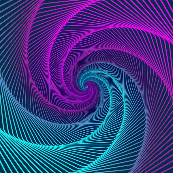 Hypnotic Spiral Swirl Hypnotize Spirals Vertigo Geometric Illusion Rotating Stripes — Vector de stock