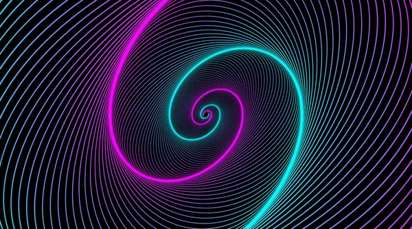 Una Spirale Ipnotica Vortice Ipnotizzare Spirali Vertigini Illusione Geometrica Strisce — Vettoriale Stock