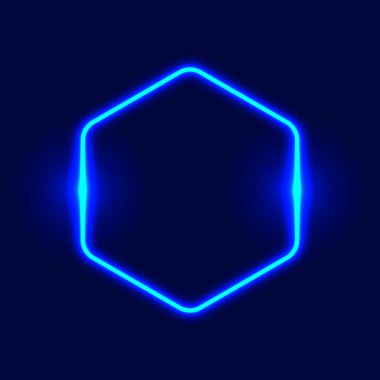 Gelecekçi Neon çerçeve sınırı. Mor neon parlayan arkaplan