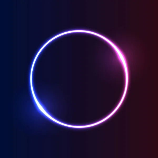 Futuristic Neon Frame Border Purple Neon Glowing Background — ストックベクタ