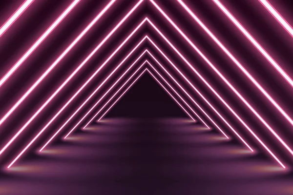 Renkli ışık çizimleriyle soyut neon arkaplan.