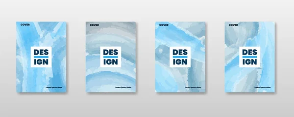 Water Color Company Book Cover Design Template Adaptable Brochures Annual — Wektor stockowy