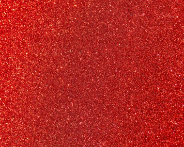 Parlak kırmızı, sarı noktalı ve yıldızlı Noel arkaplanı. Fotoğrafların için Noel kırmızısı.