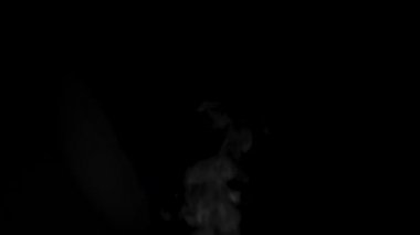 Beyaz buhar, siyah arka planda sigara içmek resimlerinize eklemek için, yakın plan, Full HD